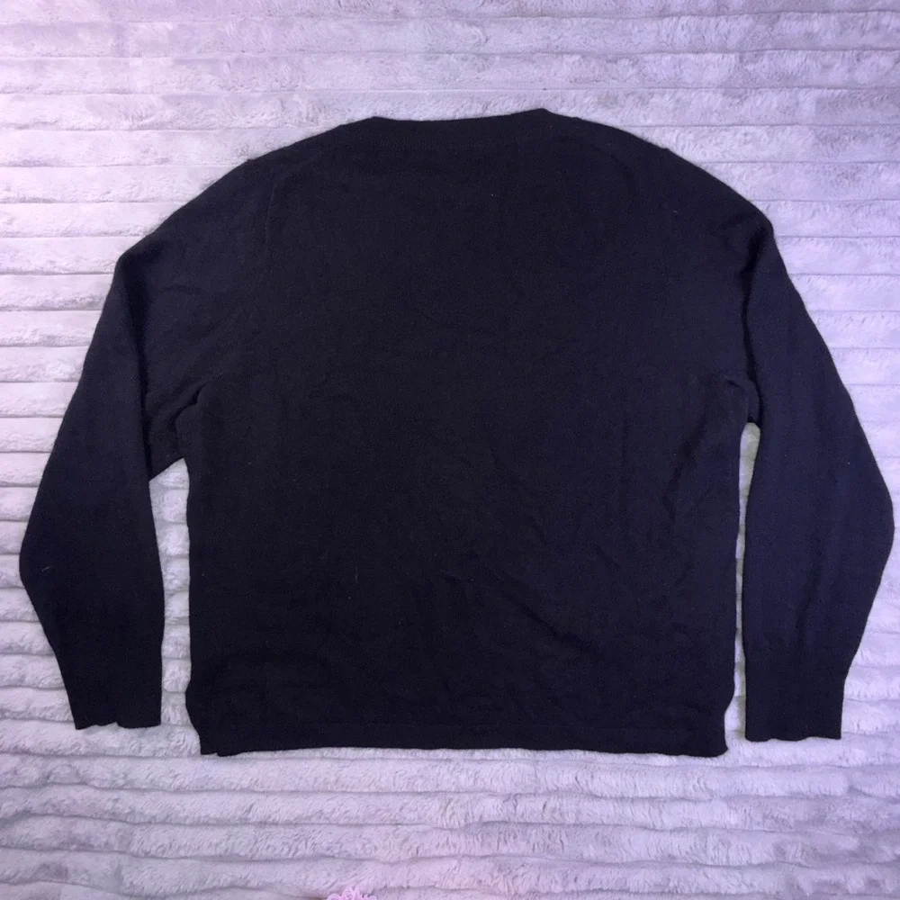 J.Crew Sweater Men 2XL Pullover Black Cashmere Knit Crew Neck Outdoor XXL Luxury
